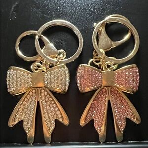 Elegant Gold Bow Keychain